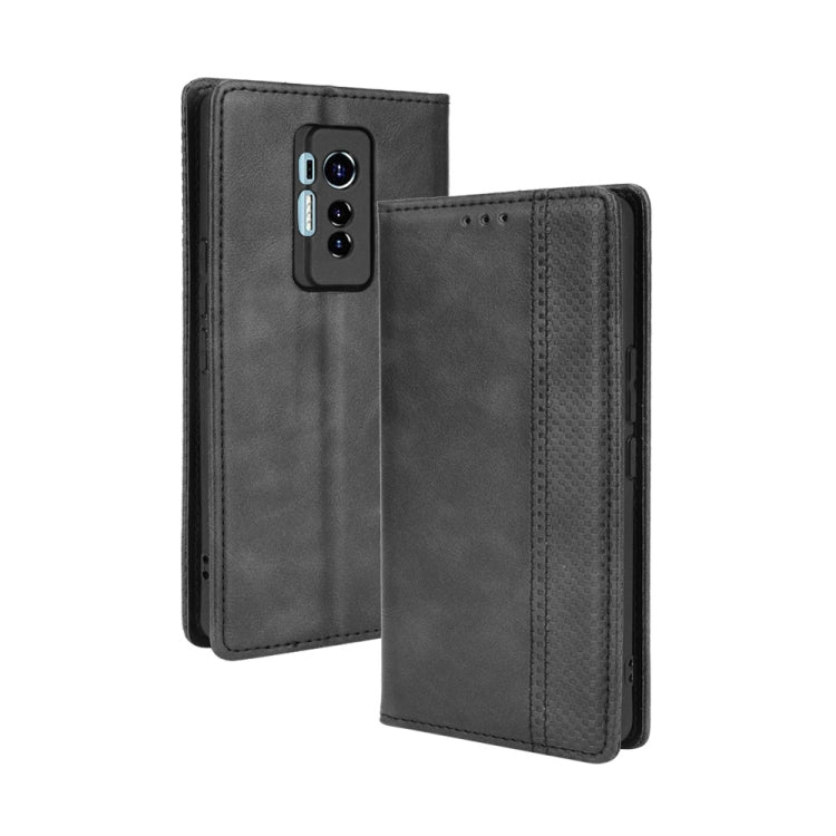 For Tecno Phantom X Magnetic Buckle Retro Pattern Horizontal Flip Leather Case with Holder & Card Slot & Wallet