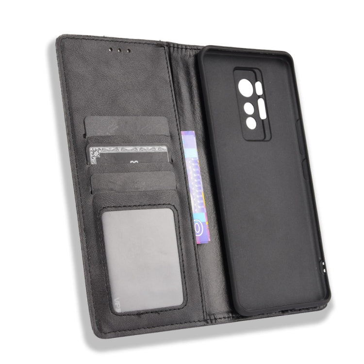 For Tecno Phantom X Magnetic Buckle Retro Pattern Horizontal Flip Leather Case with Holder & Card Slot & Wallet