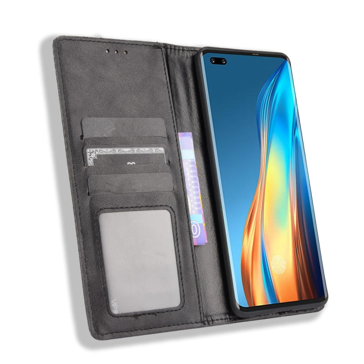 For Tecno Phantom X Magnetic Buckle Retro Pattern Horizontal Flip Leather Case with Holder & Card Slot & Wallet