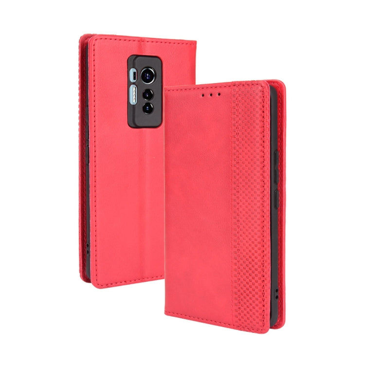 For Tecno Phantom X Magnetic Buckle Retro Pattern Horizontal Flip Leather Case with Holder & Card Slot & Wallet