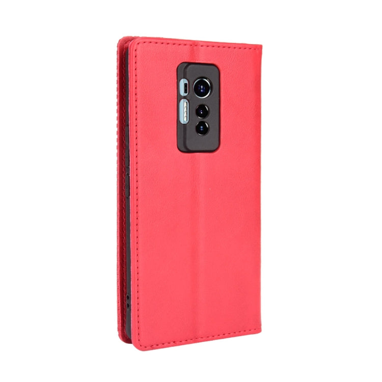For Tecno Phantom X Magnetic Buckle Retro Pattern Horizontal Flip Leather Case with Holder & Card Slot & Wallet