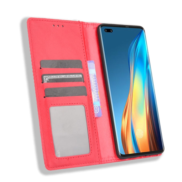 For Tecno Phantom X Magnetic Buckle Retro Pattern Horizontal Flip Leather Case with Holder & Card Slot & Wallet