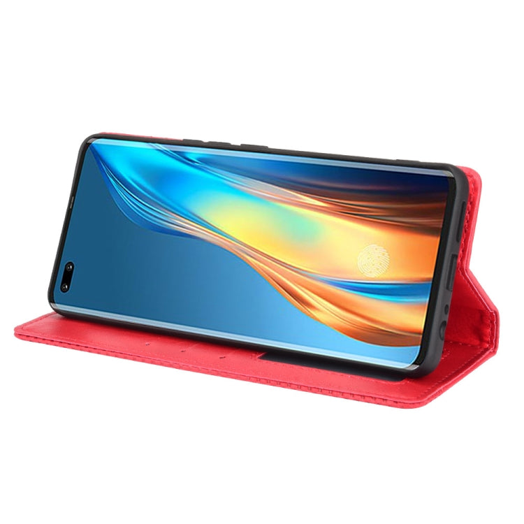 For Tecno Phantom X Magnetic Buckle Retro Pattern Horizontal Flip Leather Case with Holder & Card Slot & Wallet