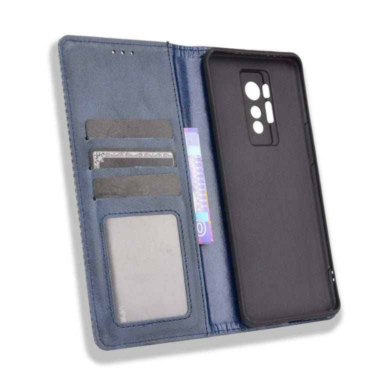 For Tecno Phantom X Magnetic Buckle Retro Pattern Horizontal Flip Leather Case with Holder & Card Slot & Wallet