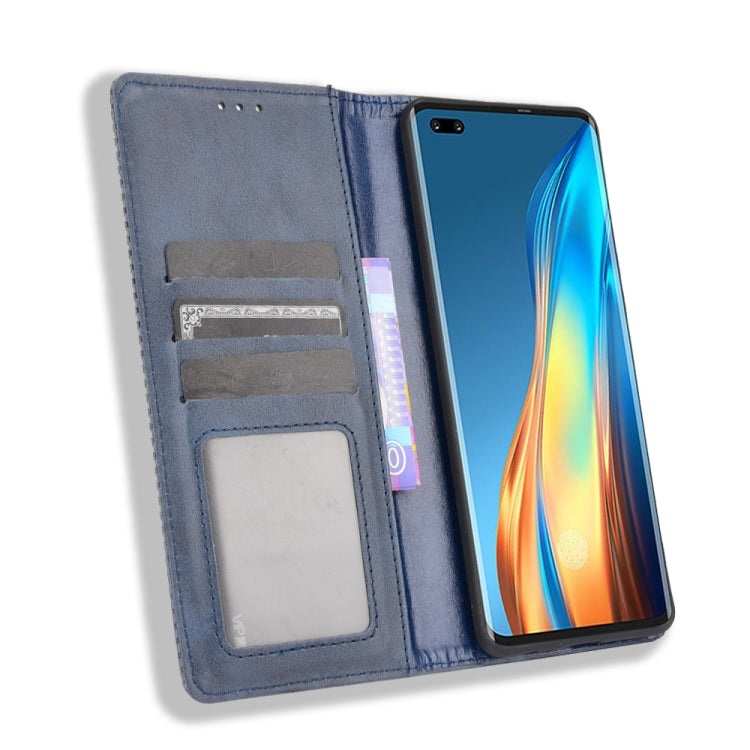 For Tecno Phantom X Magnetic Buckle Retro Pattern Horizontal Flip Leather Case with Holder & Card Slot & Wallet