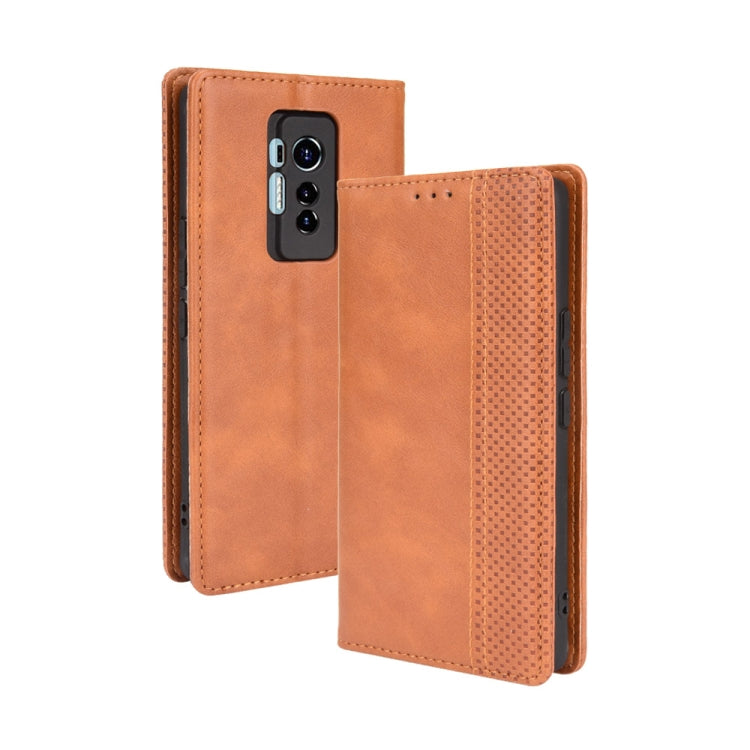 For Tecno Phantom X Magnetic Buckle Retro Pattern Horizontal Flip Leather Case with Holder & Card Slot & Wallet