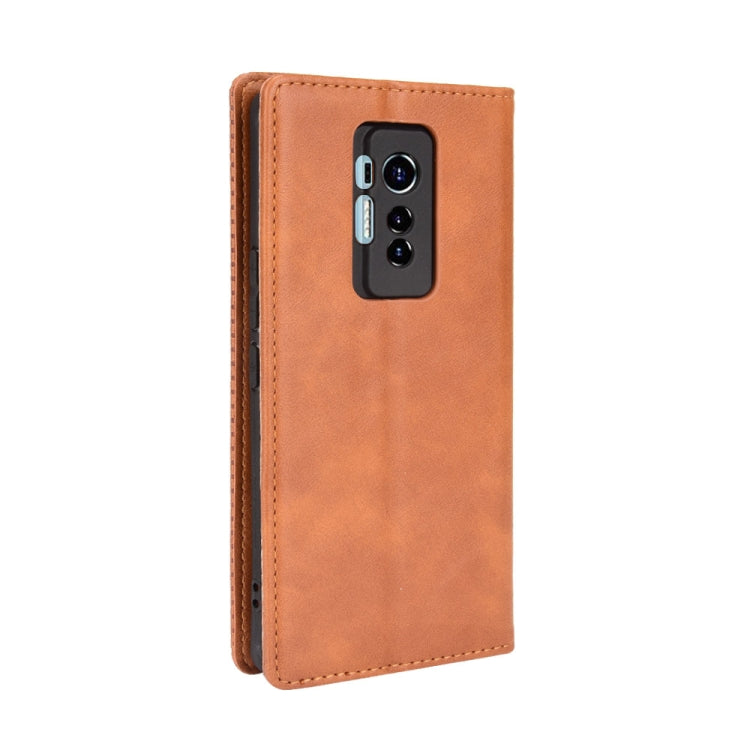 For Tecno Phantom X Magnetic Buckle Retro Pattern Horizontal Flip Leather Case with Holder & Card Slot & Wallet