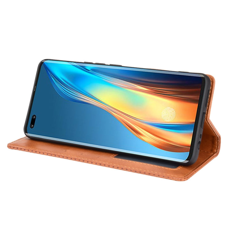 For Tecno Phantom X Magnetic Buckle Retro Pattern Horizontal Flip Leather Case with Holder & Card Slot & Wallet