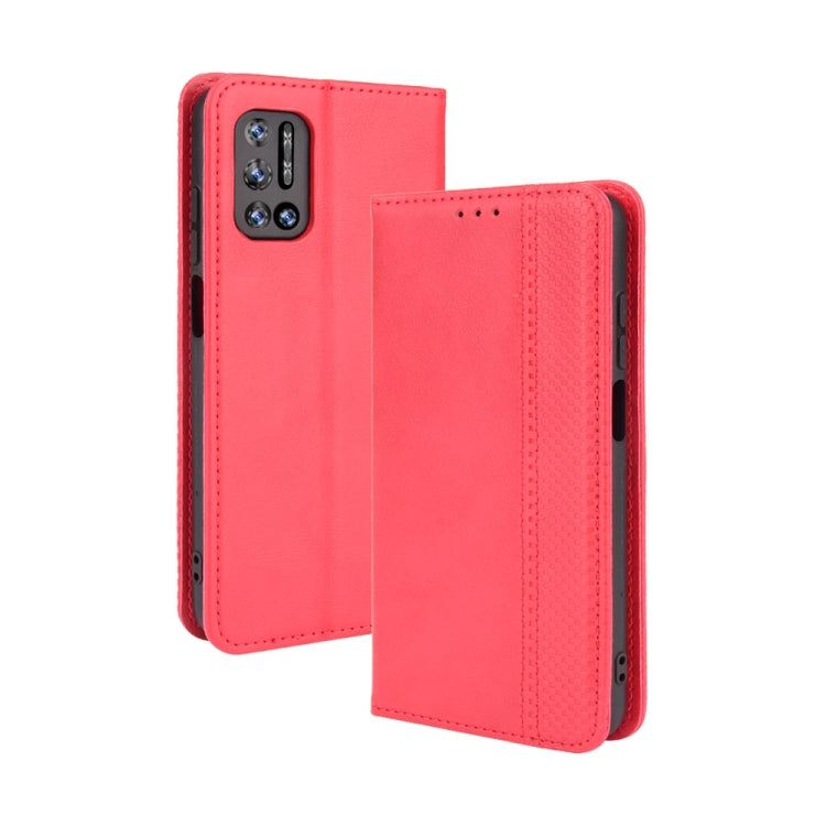 For Doogee N40 Pro Magnetic Buckle Retro Pattern Horizontal Flip Leather Case with Holder & Card Slot & Wallet