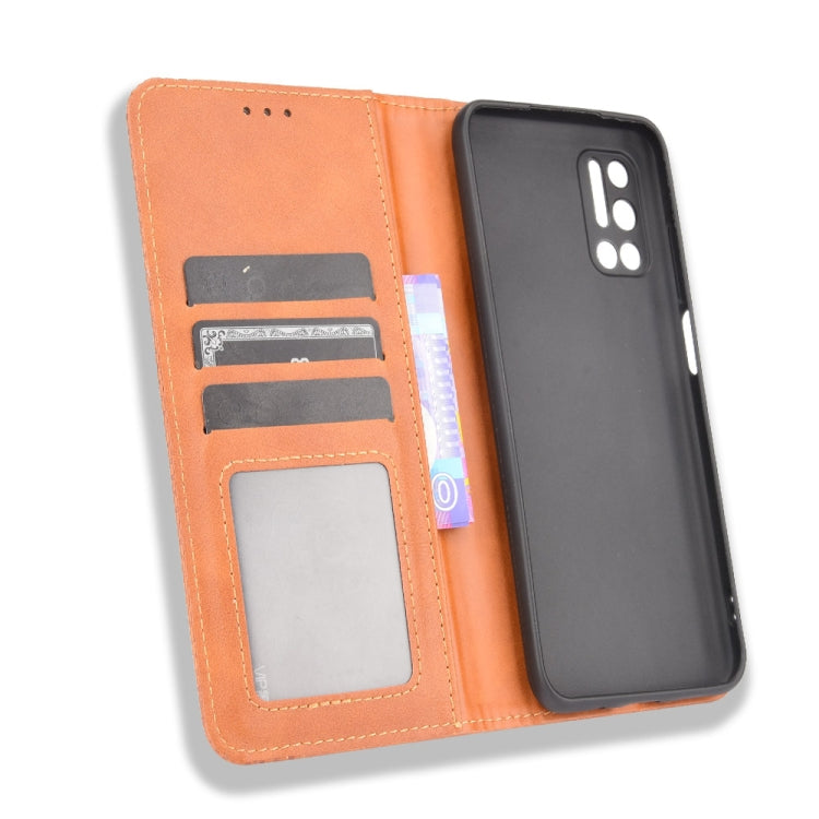 For Doogee N40 Pro Magnetic Buckle Retro Pattern Horizontal Flip Leather Case with Holder & Card Slot & Wallet