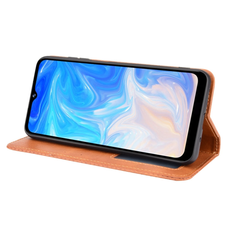 For Doogee N40 Pro Magnetic Buckle Retro Pattern Horizontal Flip Leather Case with Holder & Card Slot & Wallet