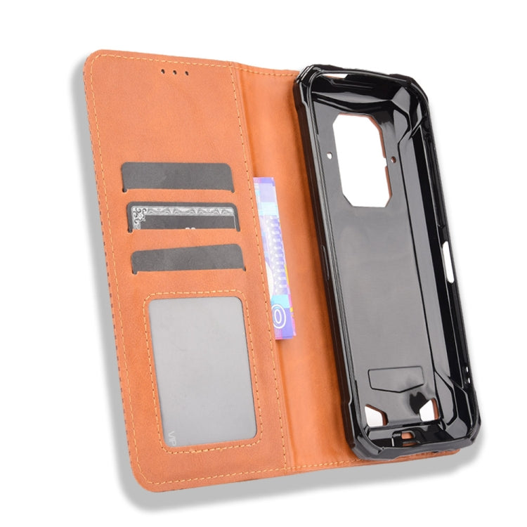 For Doogee S86 / S86 Pro Magnetic Buckle Retro Pattern Horizontal Flip Leather Case with Holder & Card Slot & Wallet