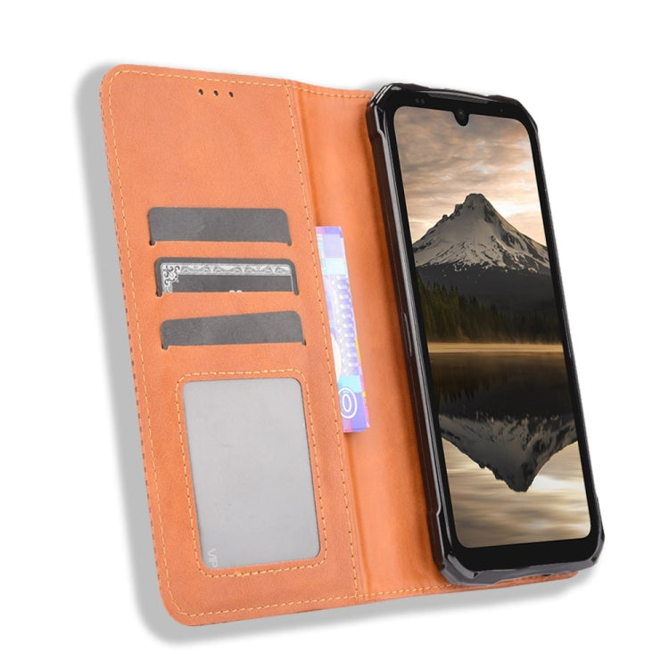 For Doogee S86 / S86 Pro Magnetic Buckle Retro Pattern Horizontal Flip Leather Case with Holder & Card Slot & Wallet