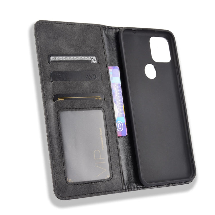 For Google Pixel 5a 5G Magnetic Buckle Retro Pattern Horizontal Flip Leather Case with Holder & Card Slot & Wallet