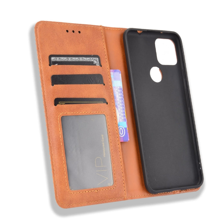 For Google Pixel 5a 5G Magnetic Buckle Retro Pattern Horizontal Flip Leather Case with Holder & Card Slot & Wallet