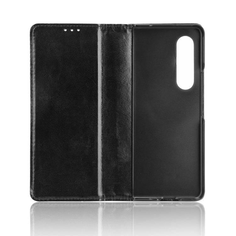For Samsung Galaxy Z Fold3 5G Magnetic Buckle Retro Pattern Horizontal Flip Leather Case with Holder & Card Slot & Wallet
