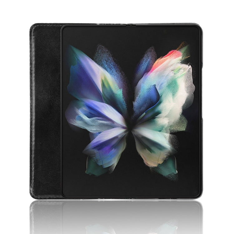For Samsung Galaxy Z Fold3 5G Magnetic Buckle Retro Pattern Horizontal Flip Leather Case with Holder & Card Slot & Wallet