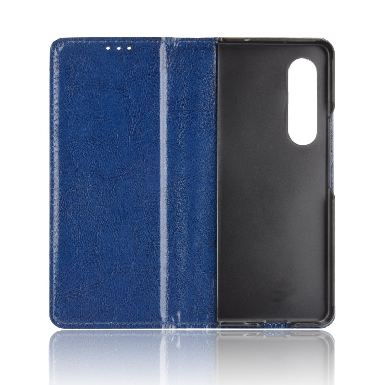 For Samsung Galaxy Z Fold3 5G Magnetic Buckle Retro Pattern Horizontal Flip Leather Case with Holder & Card Slot & Wallet