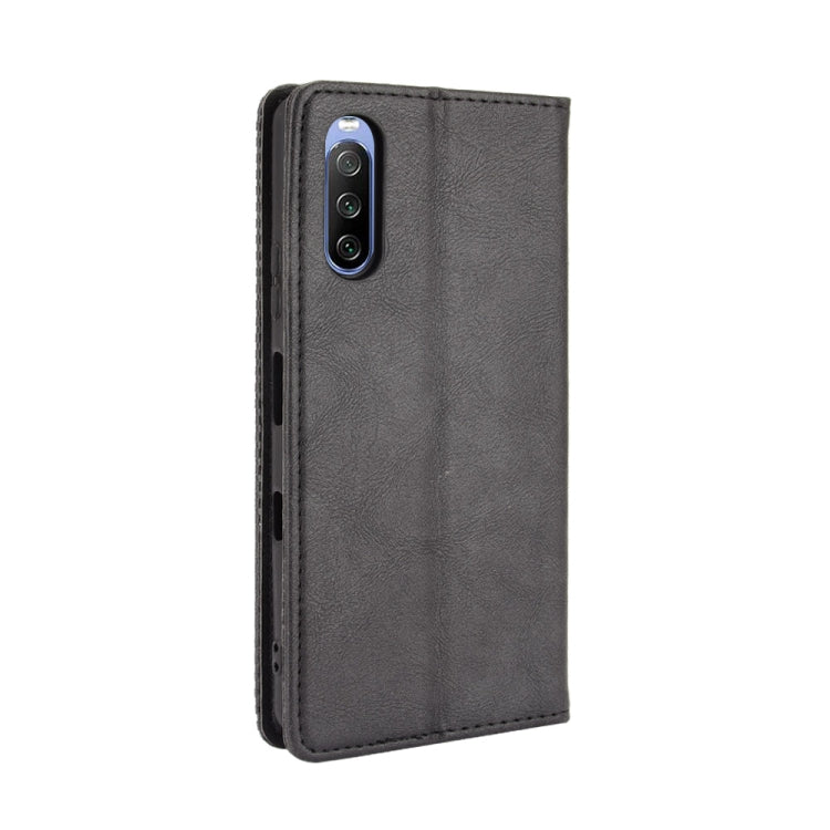 For Sony Xperia 10 III Magnetic Buckle Retro Pattern Horizontal Flip Leather Case with Holder & Card Slot & Wallet
