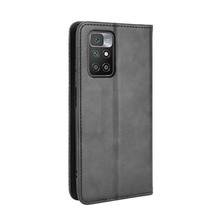 For Xiaomi Redmi 10 Magnetic Buckle Retro Pattern Horizontal Flip Leather Case with Holder & Card Slot & Wallet