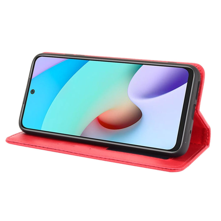 For Xiaomi Redmi 10 Magnetic Buckle Retro Pattern Horizontal Flip Leather Case with Holder & Card Slot & Wallet