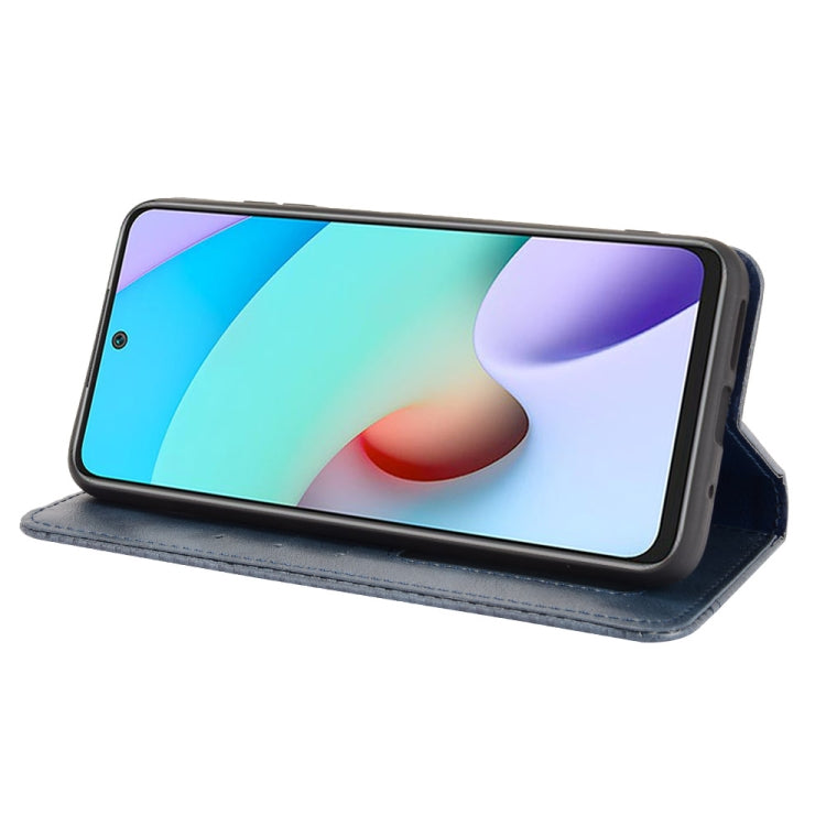 For Xiaomi Redmi 10 Magnetic Buckle Retro Pattern Horizontal Flip Leather Case with Holder & Card Slot & Wallet