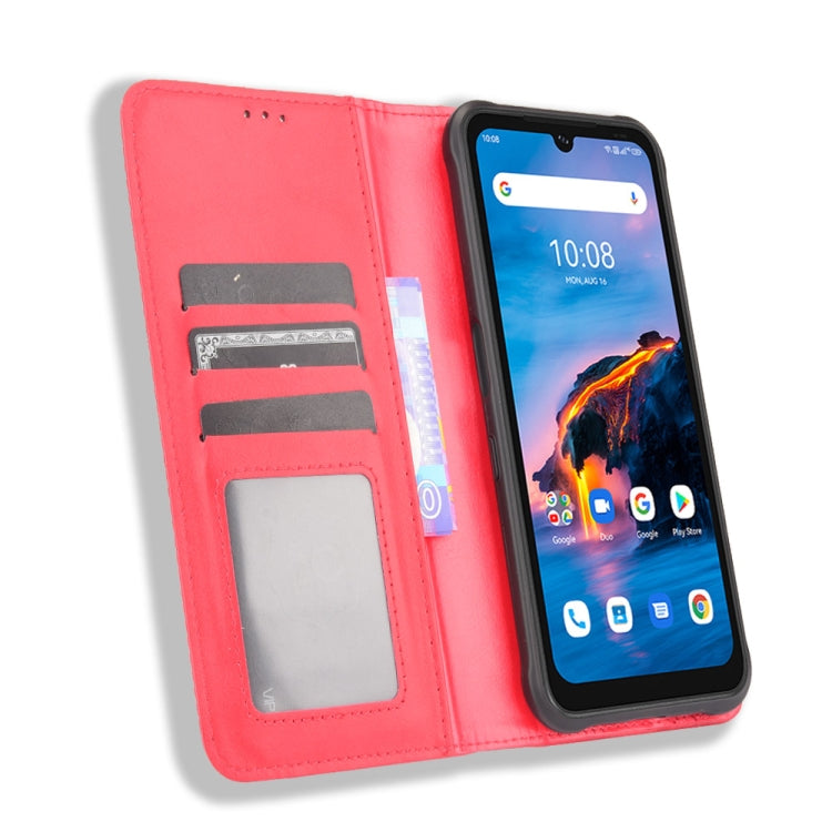 For UMIDIGI Bison Pro Magnetic Buckle Retro Pattern Horizontal Flip Leather Case with Holder & Card Slot & Wallet