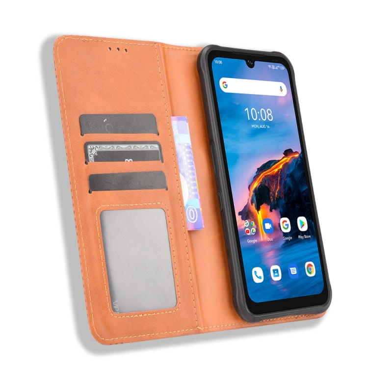 For UMIDIGI Bison Pro Magnetic Buckle Retro Pattern Horizontal Flip Leather Case with Holder & Card Slot & Wallet