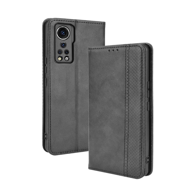 For ZTE Axon 30 5G Magnetic Buckle Retro Pattern Horizontal Flip Leather Case with Holder & Card Slot & Wallet
