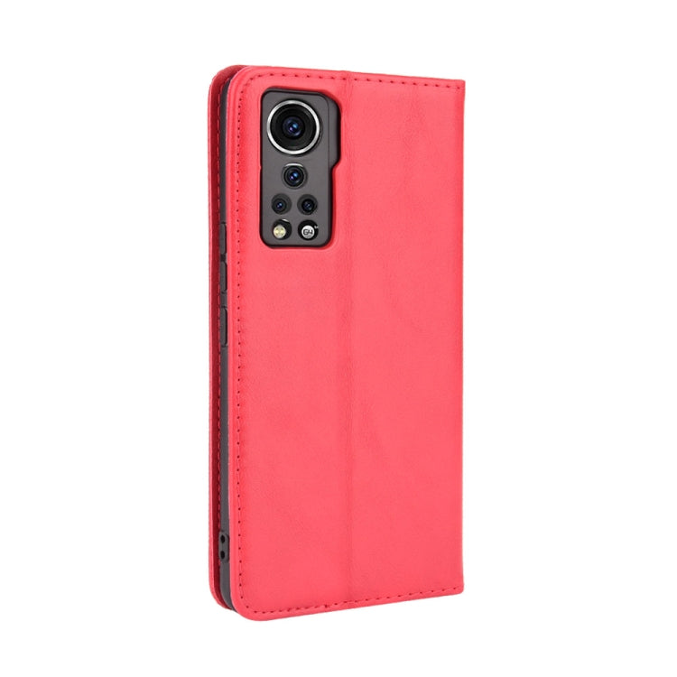 For ZTE Axon 30 5G Magnetic Buckle Retro Pattern Horizontal Flip Leather Case with Holder & Card Slot & Wallet