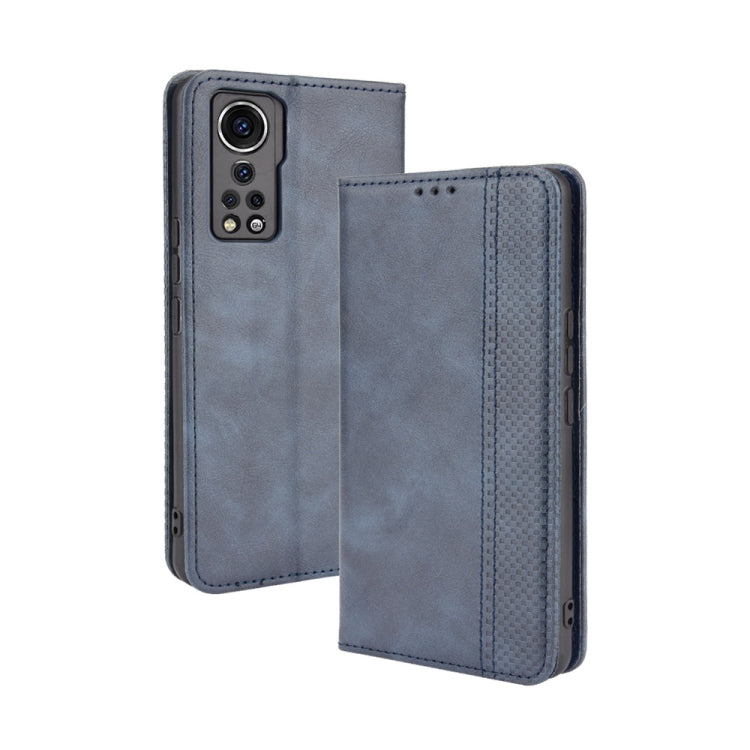For ZTE Axon 30 5G Magnetic Buckle Retro Pattern Horizontal Flip Leather Case with Holder & Card Slot & Wallet