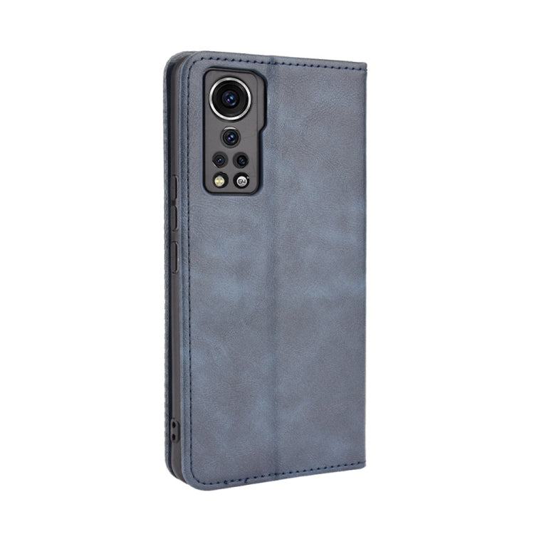 For ZTE Axon 30 5G Magnetic Buckle Retro Pattern Horizontal Flip Leather Case with Holder & Card Slot & Wallet