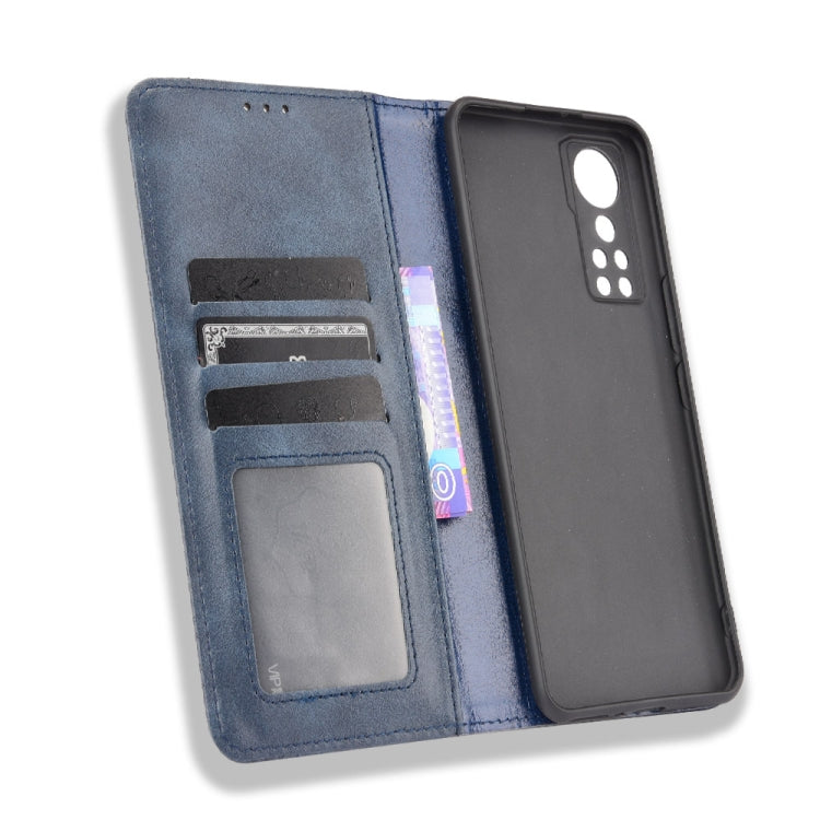 For ZTE Axon 30 5G Magnetic Buckle Retro Pattern Horizontal Flip Leather Case with Holder & Card Slot & Wallet