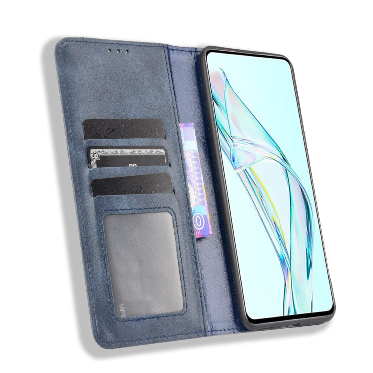 For ZTE Axon 30 5G Magnetic Buckle Retro Pattern Horizontal Flip Leather Case with Holder & Card Slot & Wallet