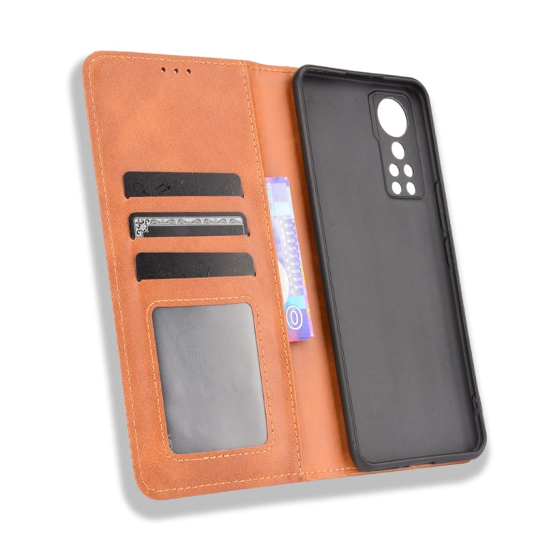 For ZTE Axon 30 5G Magnetic Buckle Retro Pattern Horizontal Flip Leather Case with Holder & Card Slot & Wallet