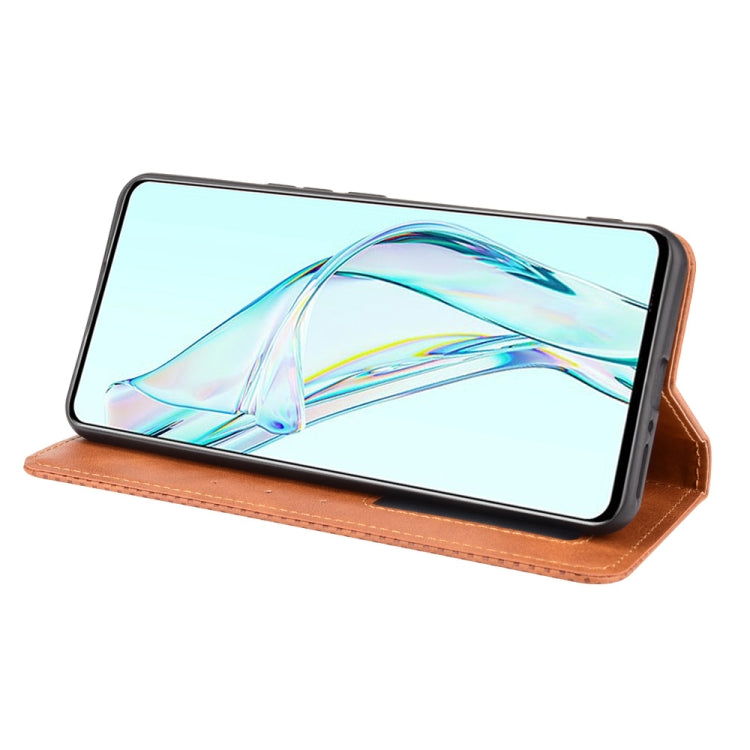 For ZTE Axon 30 5G Magnetic Buckle Retro Pattern Horizontal Flip Leather Case with Holder & Card Slot & Wallet