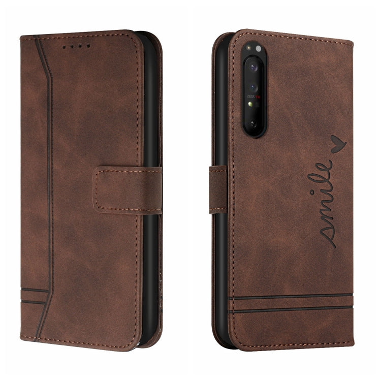 For Sony Xperia 1 III Retro Skin Feel Horizontal Flip Soft TPU + PU Leather Case with Holder & Card Slots & Photo Frame