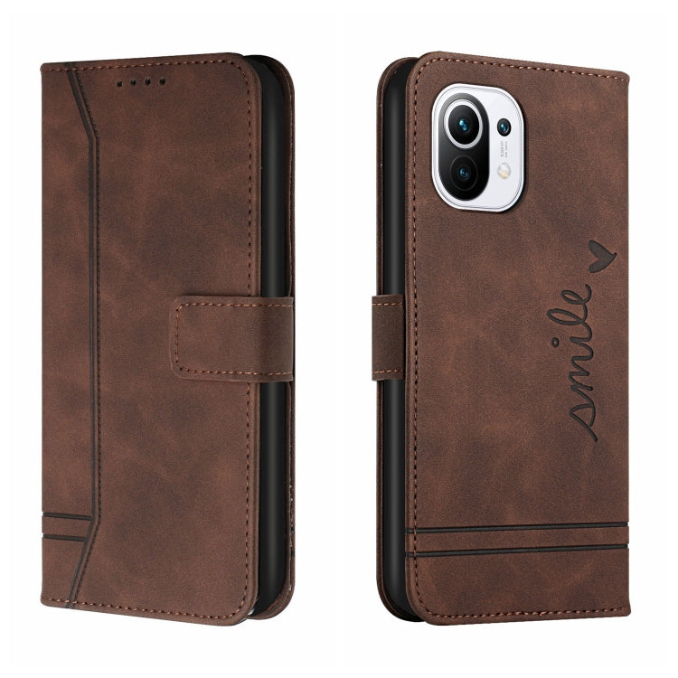 For Xiaomi Mi 11 Lite Retro Skin Feel Horizontal Flip Soft TPU + PU Leather Case with Holder & Card Slots & Photo Frame