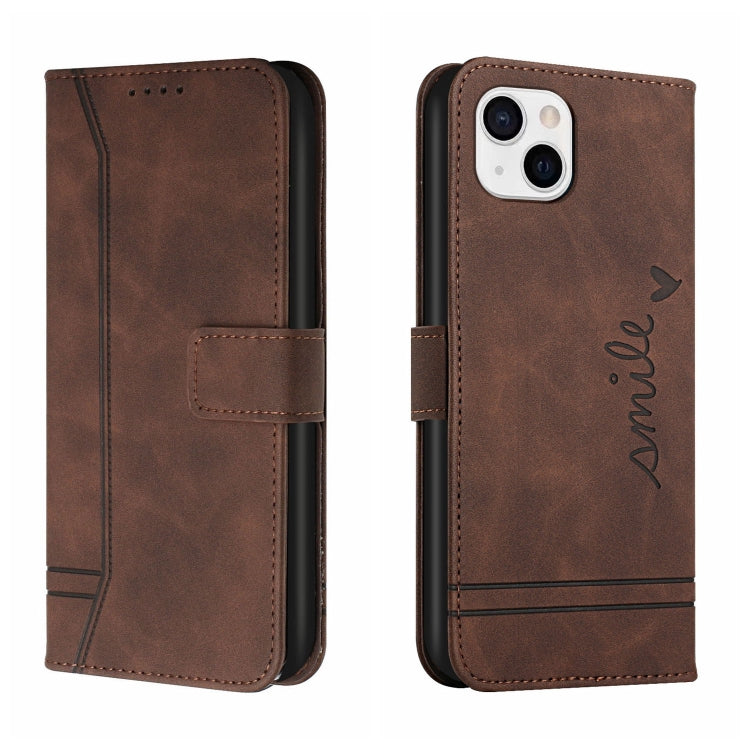 For iPhone 13 Retro Skin Feel Horizontal Flip Soft TPU + PU Leather Case with Holder & Card Slots & Photo Frame