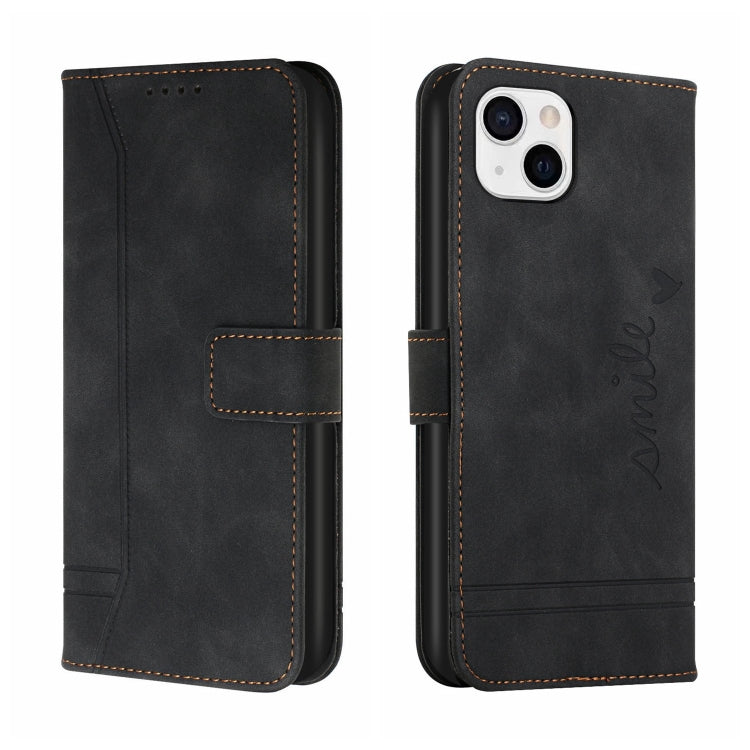 For iPhone 13 Retro Skin Feel Horizontal Flip Soft TPU + PU Leather Case with Holder & Card Slots & Photo Frame