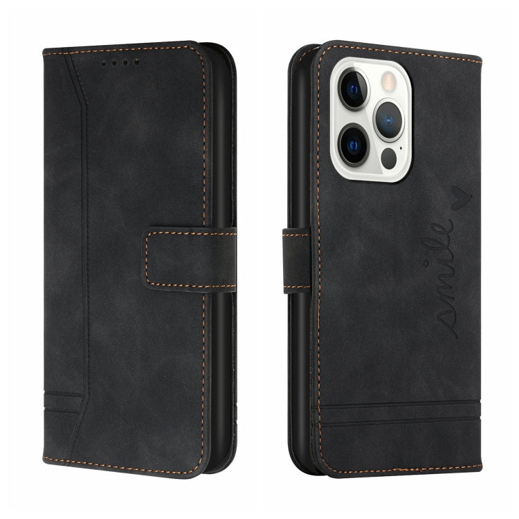 For iPhone 13 Pro Max Retro Skin Feel Horizontal Flip Soft TPU + PU Leather Case with Holder & Card Slots & Photo Frame