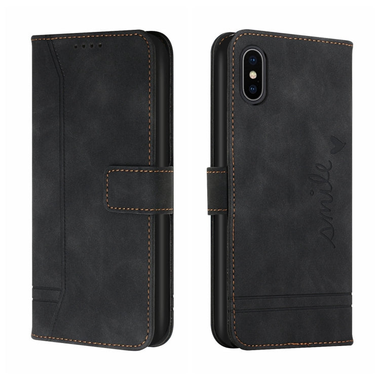 For iPhone X / XS Retro Skin Feel Horizontal Flip Soft TPU + PU Leather Case with Holder & Card Slots & Photo Frame