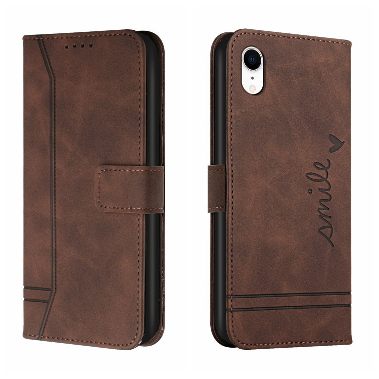 For iPhone XR Retro Skin Feel Horizontal Flip Soft TPU + PU Leather Case with Holder & Card Slots & Photo Frame