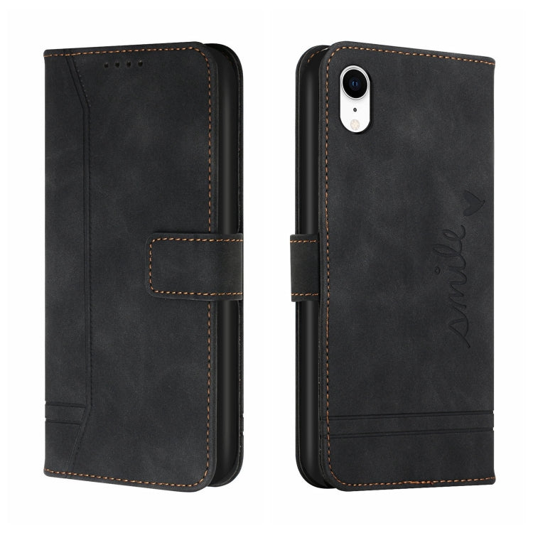 For iPhone XR Retro Skin Feel Horizontal Flip Soft TPU + PU Leather Case with Holder & Card Slots & Photo Frame