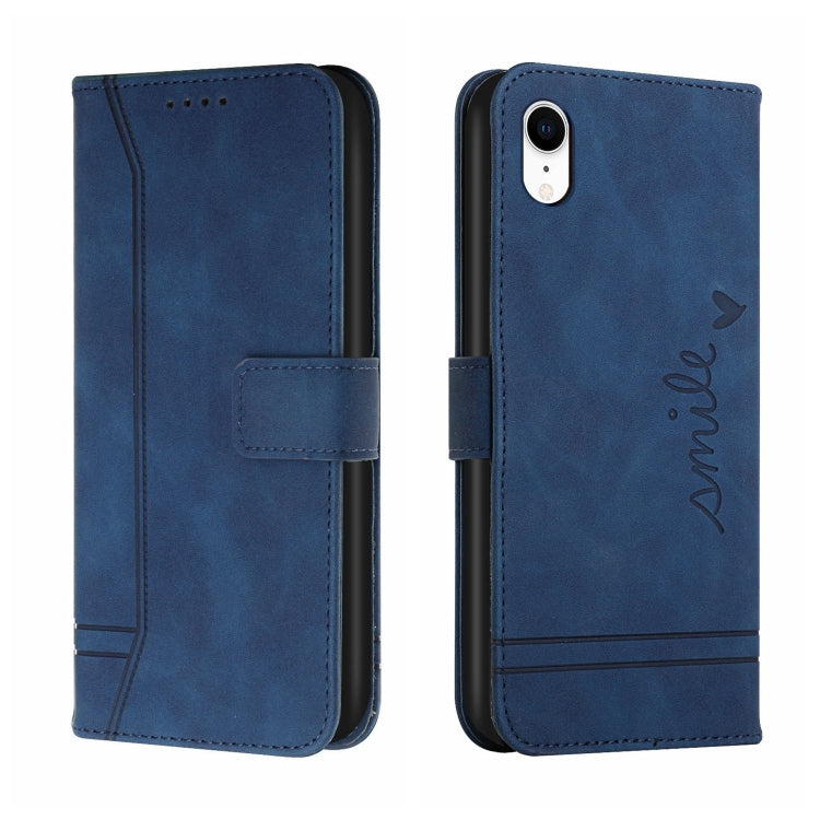 For iPhone XR Retro Skin Feel Horizontal Flip Soft TPU + PU Leather Case with Holder & Card Slots & Photo Frame