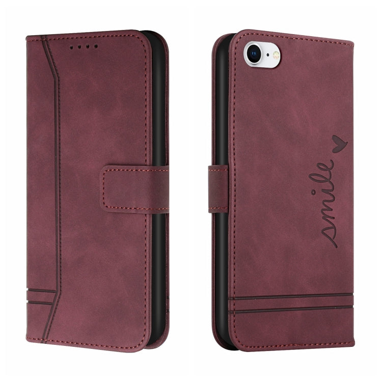For iPhone SE 2022 / SE 2020 / 8 / 7 Retro Skin Feel Horizontal Flip Soft TPU + PU Leather Case with Holder & Card Slots & Photo Frame