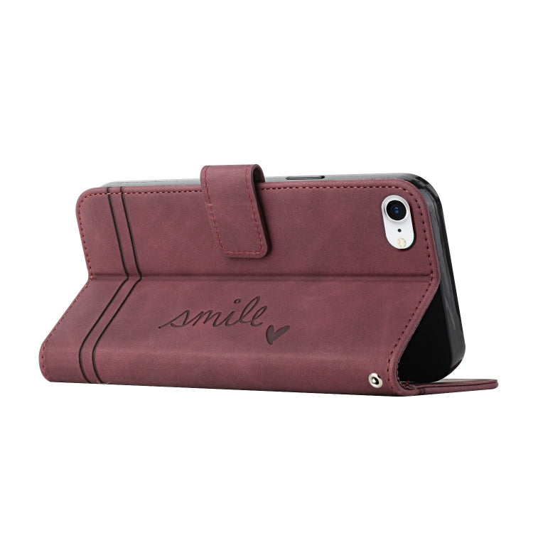 For iPhone SE 2022 / SE 2020 / 8 / 7 Retro Skin Feel Horizontal Flip Soft TPU + PU Leather Case with Holder & Card Slots & Photo Frame