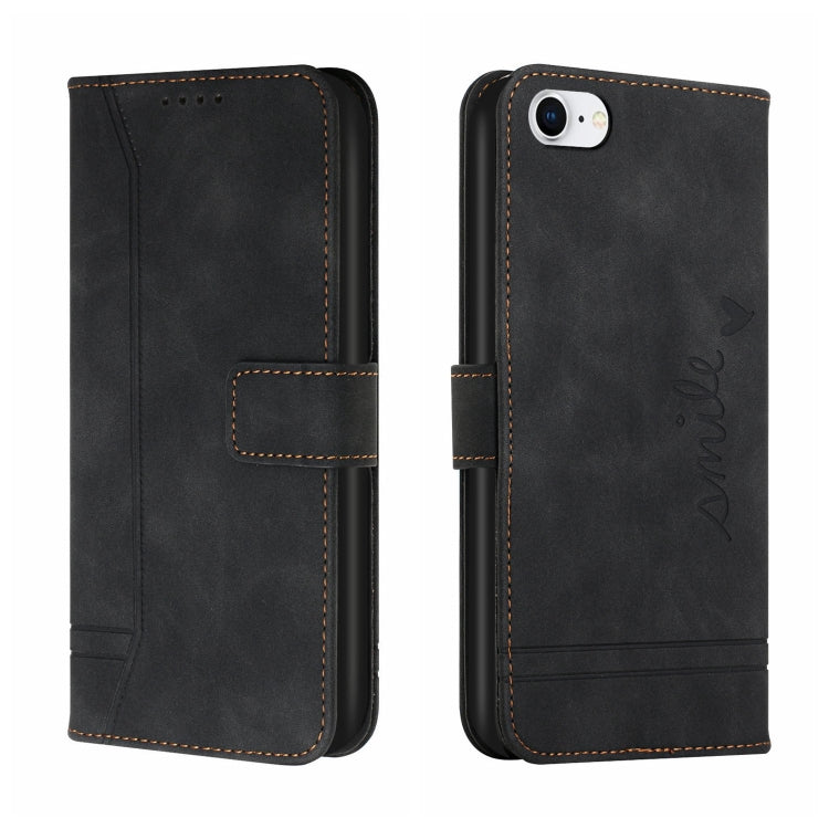 For iPhone SE 2022 / SE 2020 / 8 / 7 Retro Skin Feel Horizontal Flip Soft TPU + PU Leather Case with Holder & Card Slots & Photo Frame
