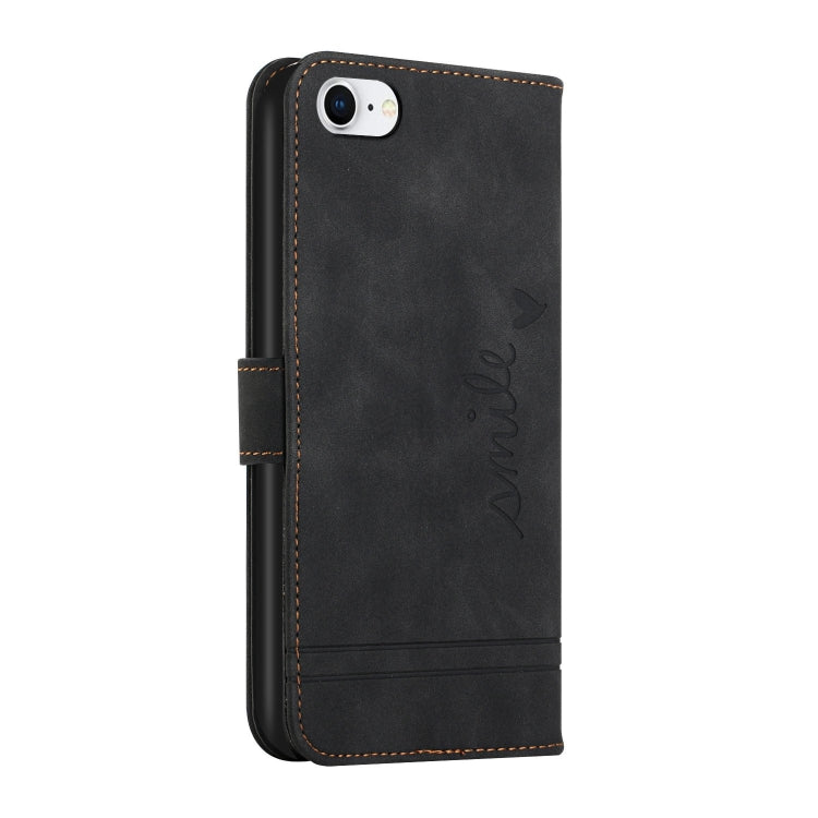 For iPhone SE 2022 / SE 2020 / 8 / 7 Retro Skin Feel Horizontal Flip Soft TPU + PU Leather Case with Holder & Card Slots & Photo Frame