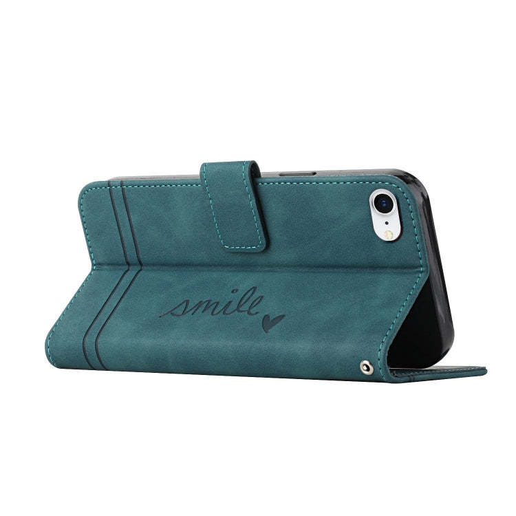 For iPhone SE 2022 / SE 2020 / 8 / 7 Retro Skin Feel Horizontal Flip Soft TPU + PU Leather Case with Holder & Card Slots & Photo Frame